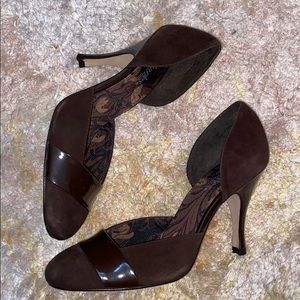 NWOT Brown suede heels Charles by Charles David